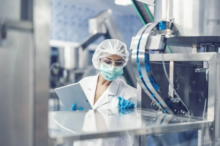 Technician working in a clean laboratory