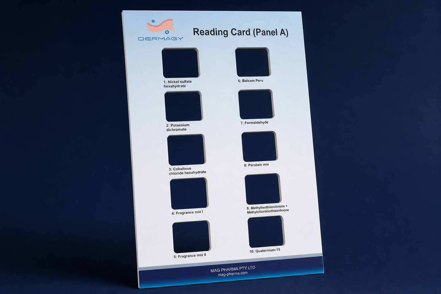 Dermagy Panel A Reading Card